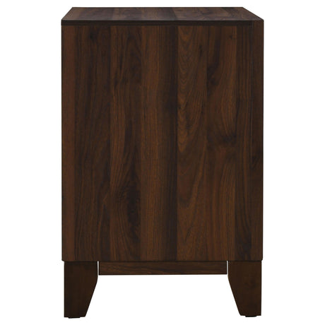 Welsley Walnut 2-Drawer Nightstand Bedside Table by Coaster at Eve Furniture