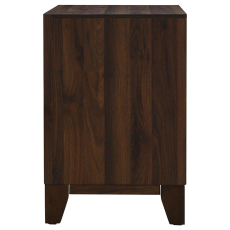 Welsley Walnut 2-Drawer Nightstand Bedside Table by Coaster at Eve Furniture