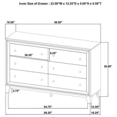 Welsley Walnut 4-Piece Eastern King Bedroom Set by Coaster at Eve Furniture