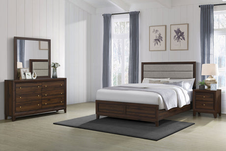 Welsley Walnut 4-Piece Eastern King Bedroom Set by Coaster at Eve Furniture