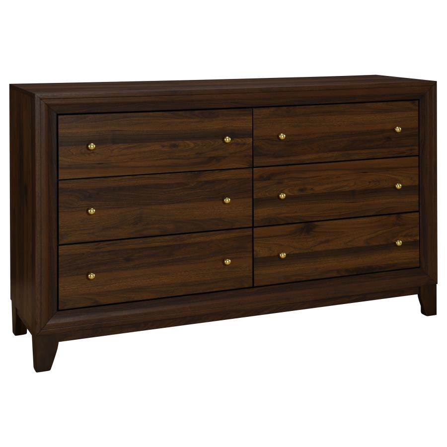 Welsley Walnut 4-piece Queen Bedroom Set by Coaster at Eve Furniture