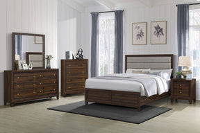 Welsley Walnut 5-Piece California King Bedroom Set by Coaster at Eve Furniture
