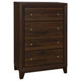 Welsley Walnut 5-piece Queen Bedroom Set by Coaster at Eve Furniture