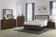 Welsley Walnut 5-piece Queen Bedroom Set by Coaster at Eve Furniture