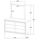 Welsley Walnut 6-drawer Dresser and Mirror by Coaster at Eve Furniture