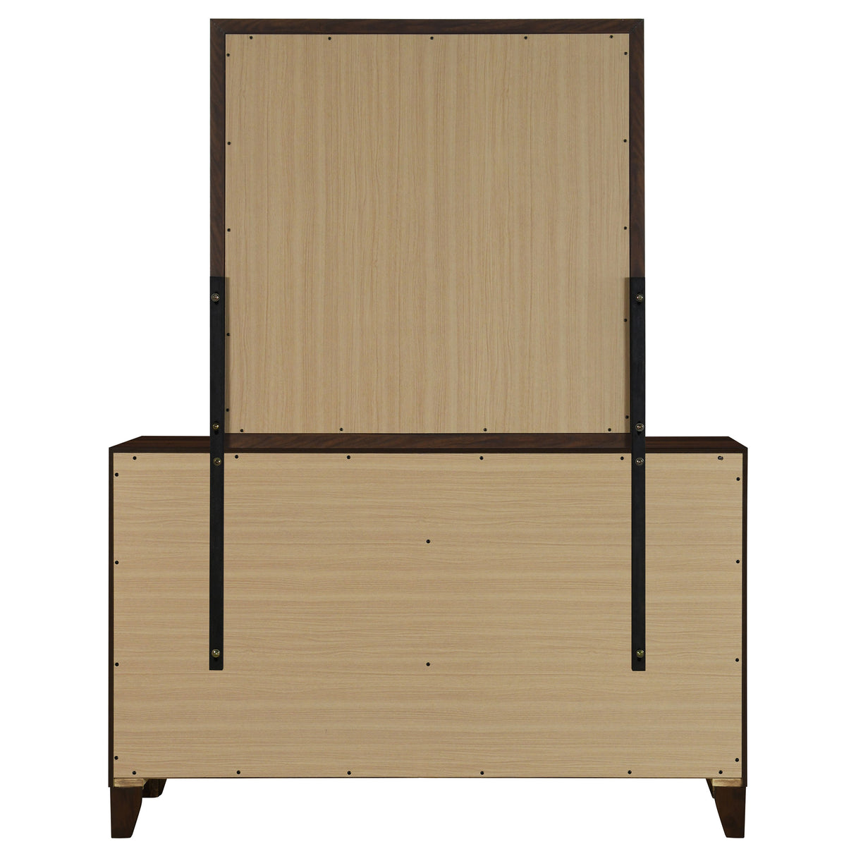 Welsley Walnut 6-drawer Dresser and Mirror by Coaster at Eve Furniture