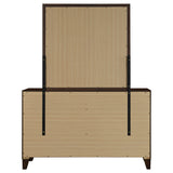 Welsley Walnut 6-drawer Dresser and Mirror by Coaster at Eve Furniture
