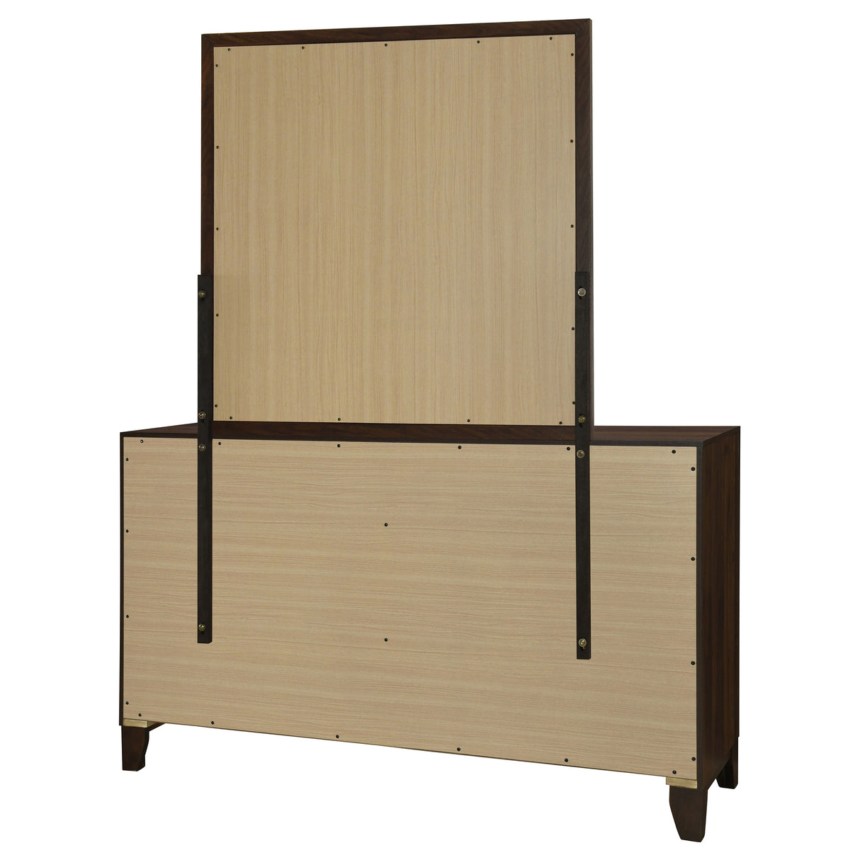 Welsley Walnut 6-drawer Dresser and Mirror by Coaster at Eve Furniture