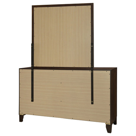 Welsley Walnut 6-drawer Dresser and Mirror by Coaster at Eve Furniture