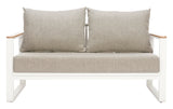 Welt Taupe & White Outdoor Sofa by Zuomod at Eve Furniture
