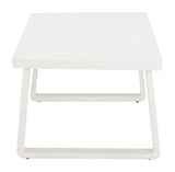 Welt White Outdoor Coffee Table by Zuomod at Eve Furniture