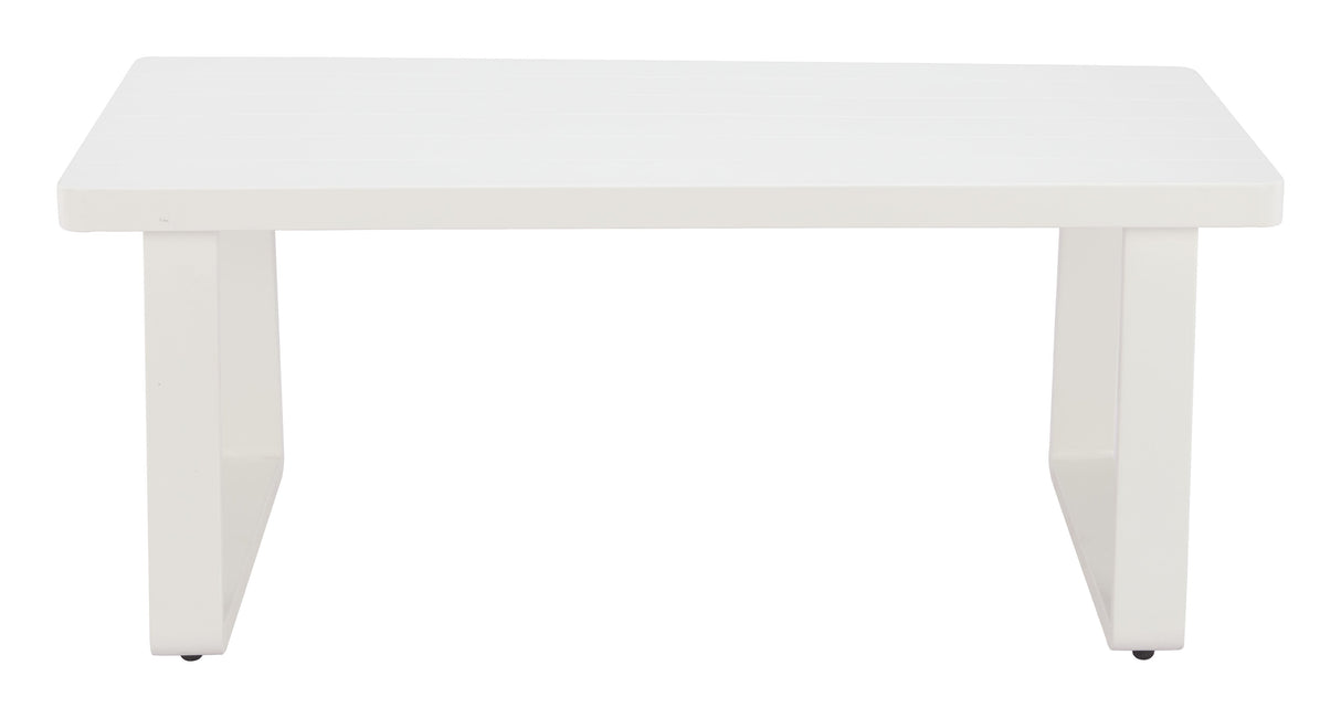 Welt White Outdoor Coffee Table by Zuomod at Eve Furniture