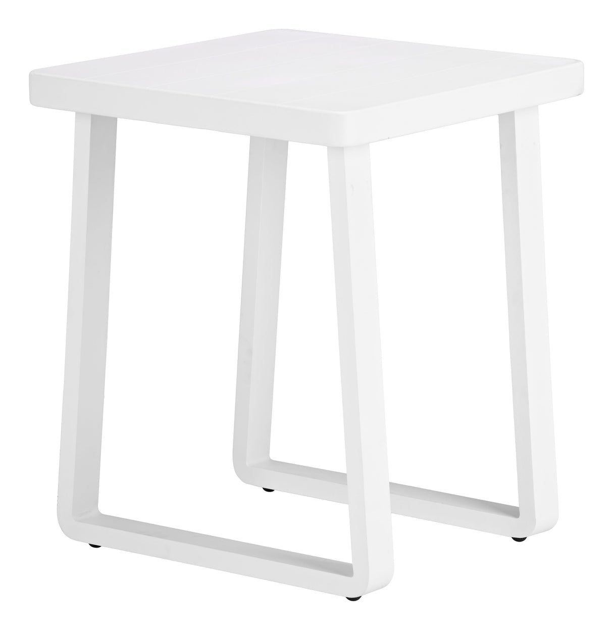 Welt White Outdoor Side Table by Zuomod at Eve Furniture