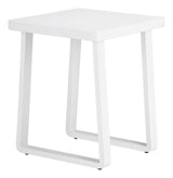 Welt White Outdoor Side Table by Zuomod at Eve Furniture
