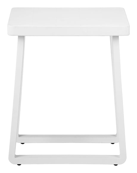 Welt White Outdoor Side Table by Zuomod at Eve Furniture