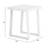 Welt White Outdoor Side Table by Zuomod at Eve Furniture