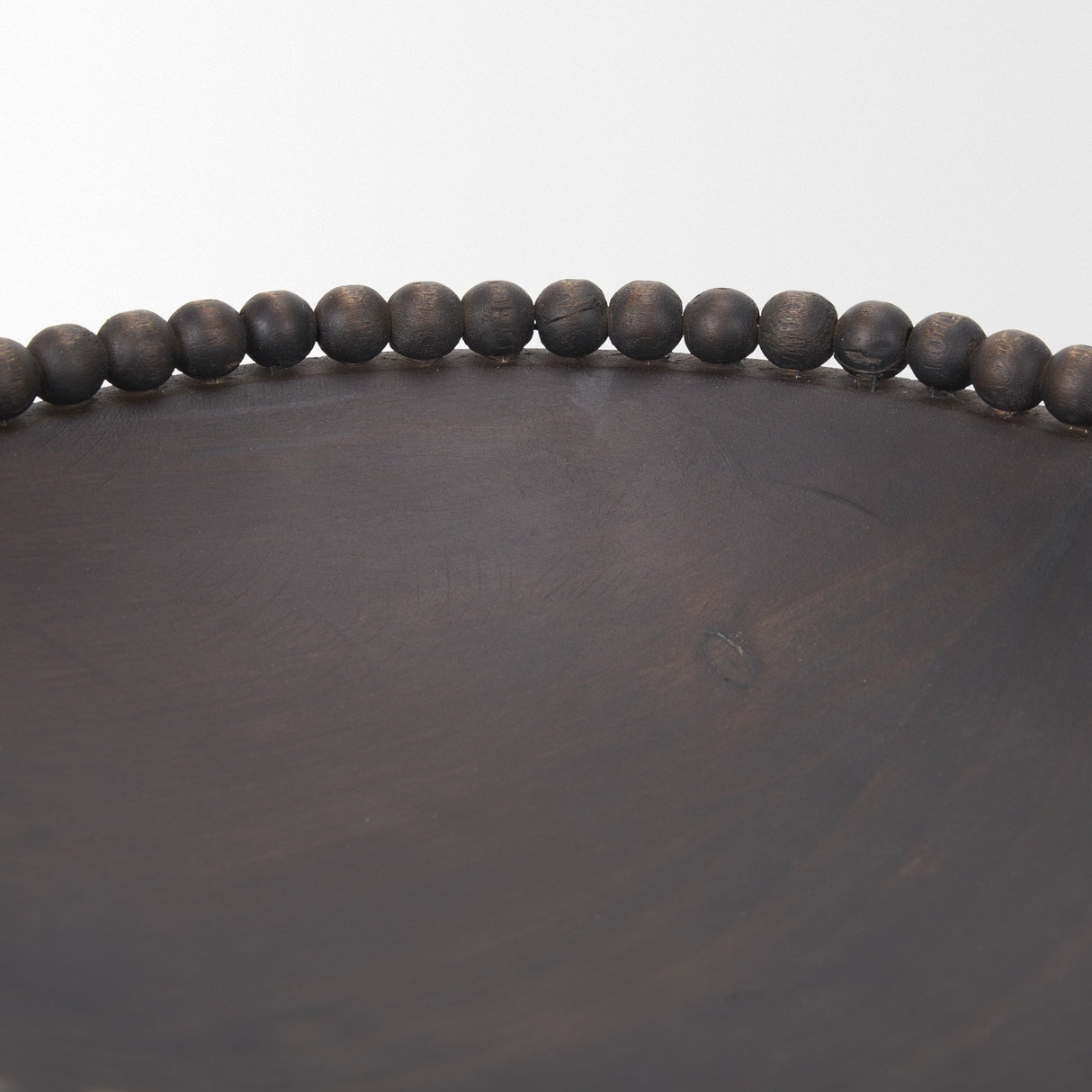 Wendell Dark Brown Wood w/ Wood Beads Round Bowls by Mercana at Eve Furniture