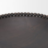 Wendell Dark Brown Wood w/ Wood Beads Round Bowls by Mercana at Eve Furniture