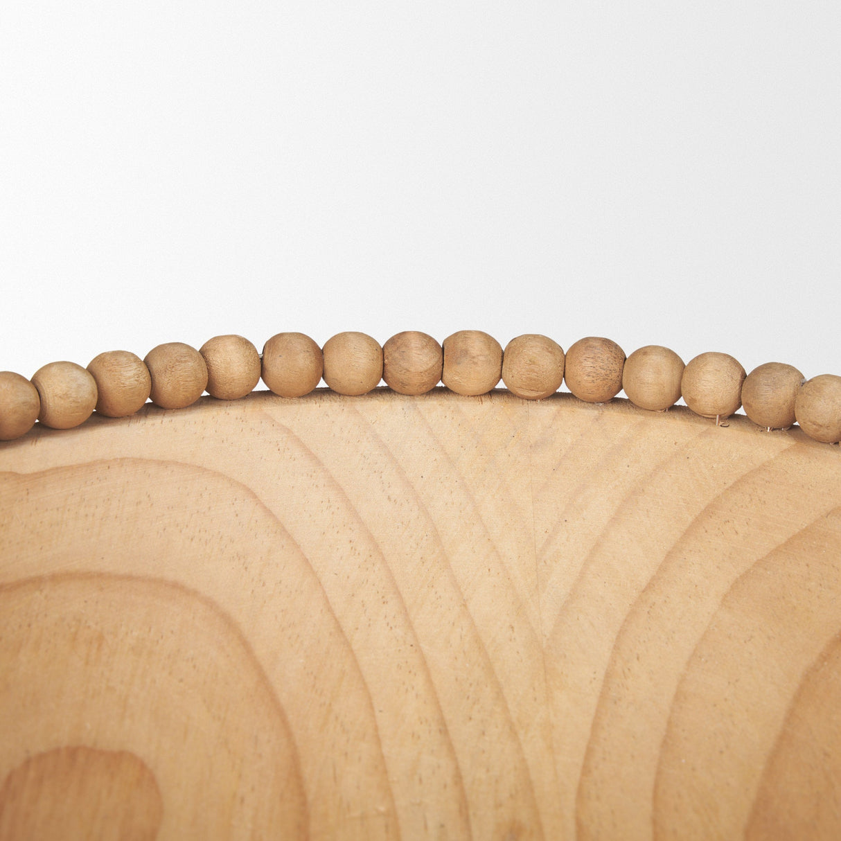 Wendell Light Brown Wood w/ Wood Bead Round Bowls by Mercana at Eve Furniture