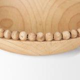 Wendell Light Brown Wood w/ Wood Bead Round Bowls by Mercana at Eve Furniture