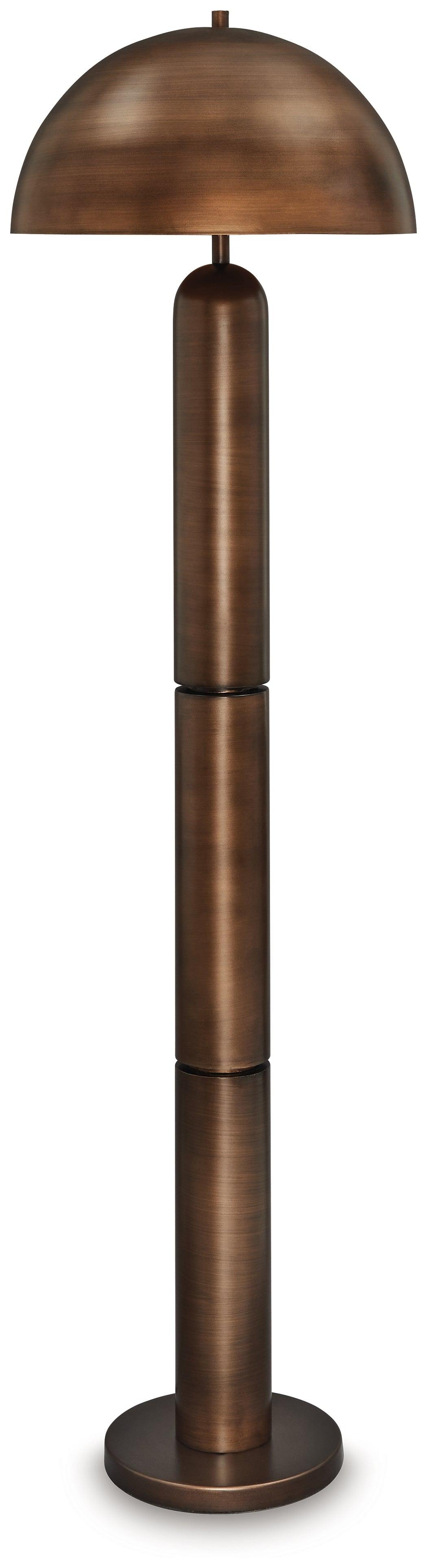 Wendfield Antique Copper Finish Floor Lamp by Ashley at Eve Furniture