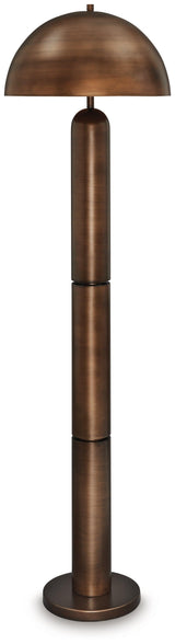 Wendfield Antique Copper Finish Floor Lamp by Ashley at Eve Furniture