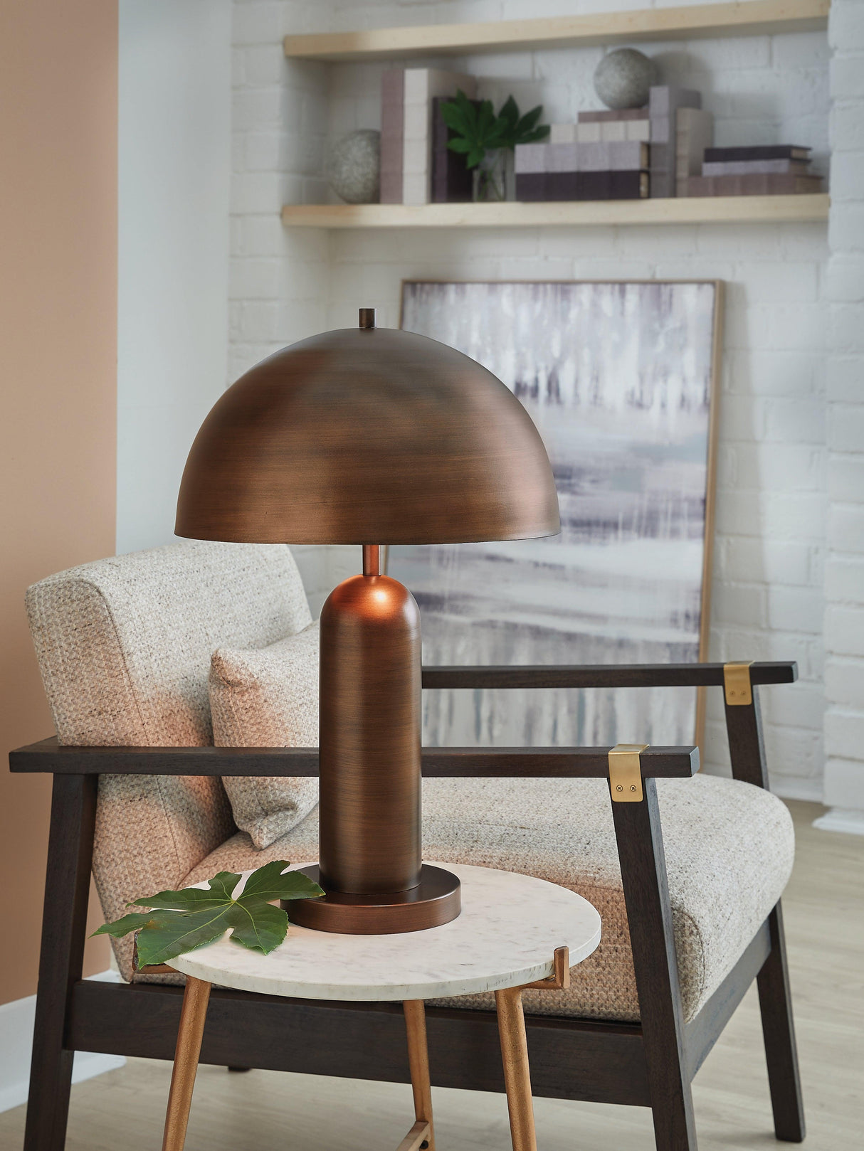 Wendfield Antique Copper Finish Table Lamp by Ashley at Eve Furniture