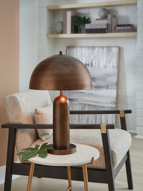 Wendfield Antique Copper Finish Table Lamp by Ashley at Eve Furniture