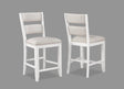 Wendy White Counter Height Chair, Set of 2 by Crown Mark at Eve Furniture