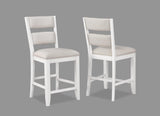Wendy White Counter Height Chair, Set of 2 by Crown Mark at Eve Furniture