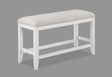 Wendy White Counter Height Dining Bench by Crown Mark at Eve Furniture