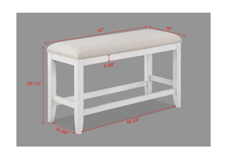 Wendy White Counter Height Dining Set by Crown Mark at Eve Furniture