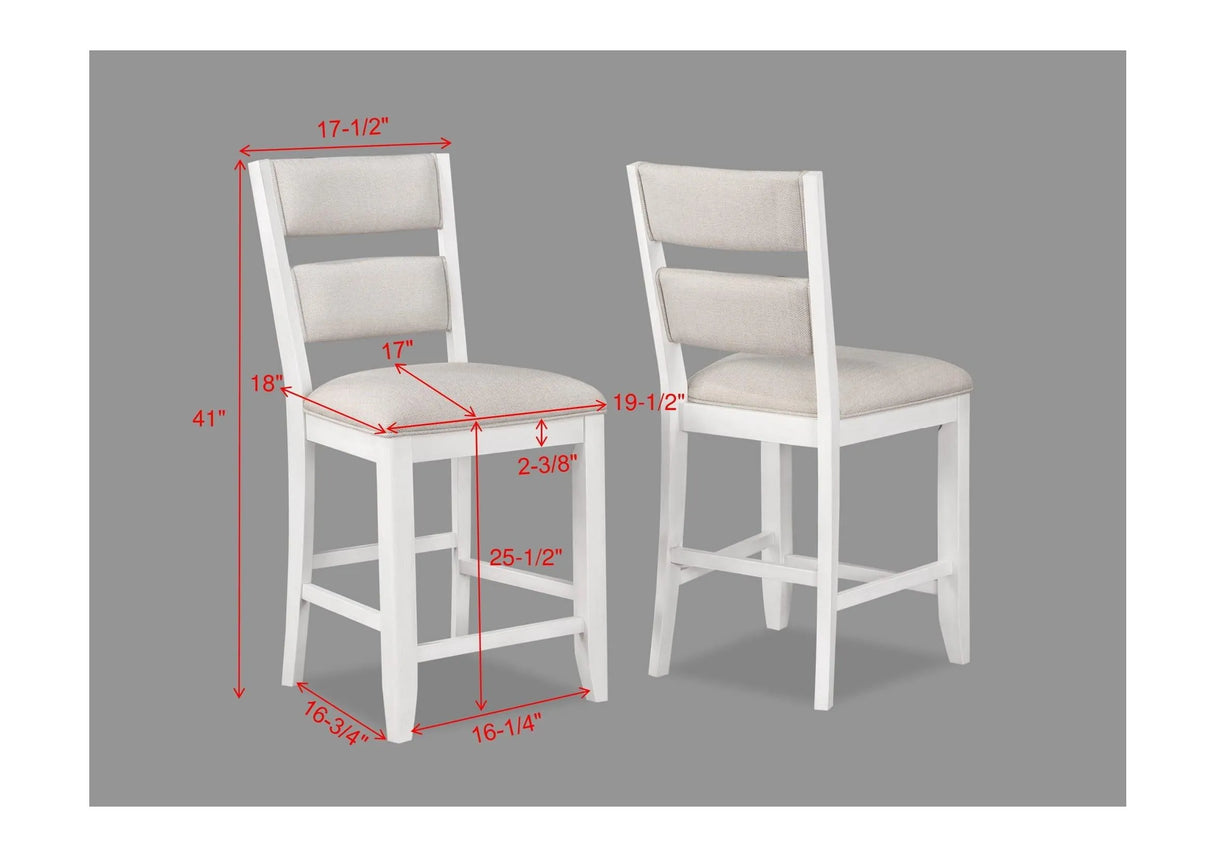 Wendy White Counter Height Dining Set by Crown Mark at Eve Furniture