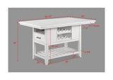 Wendy White Counter Height Table by Crown Mark at Eve Furniture