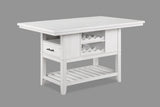 Wendy White Counter Height Table by Crown Mark at Eve Furniture