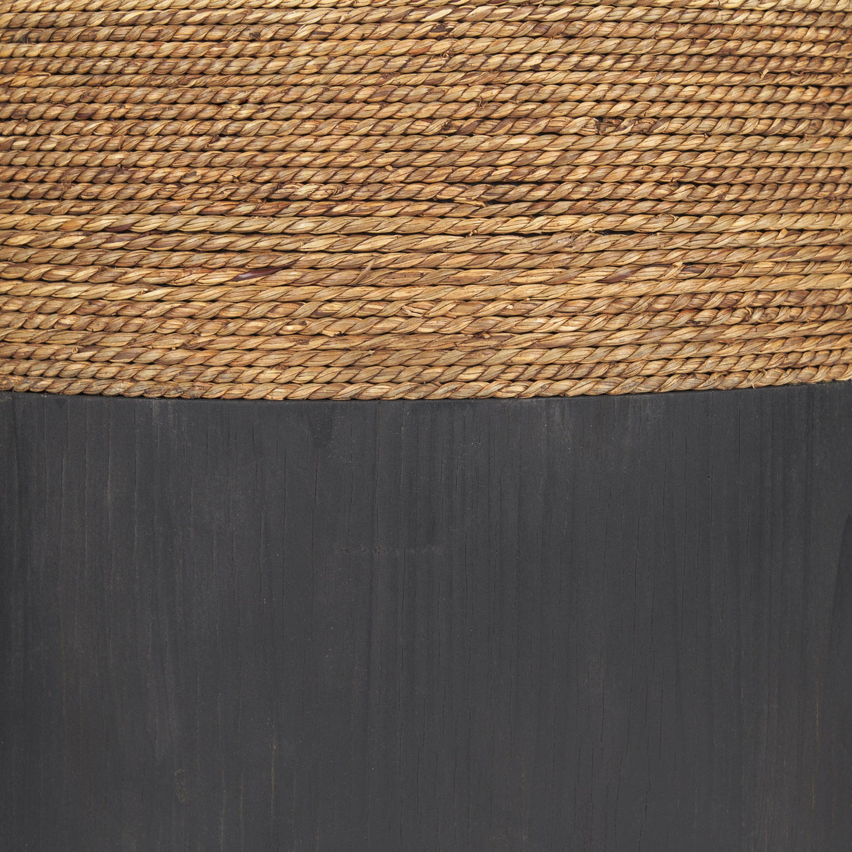 Wenopa Matte Black Wood w/ Natural Jute Accent Tables by Mercana at Eve Furniture