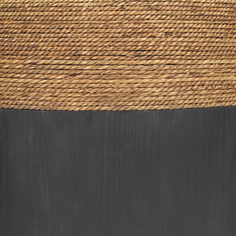 Wenopa Matte Black Wood w/ Natural Jute Accent Tables by Mercana at Eve Furniture