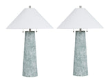 Wentworth Blue/White Table Lamp (Set of 2) by Crestview at Eve Furniture