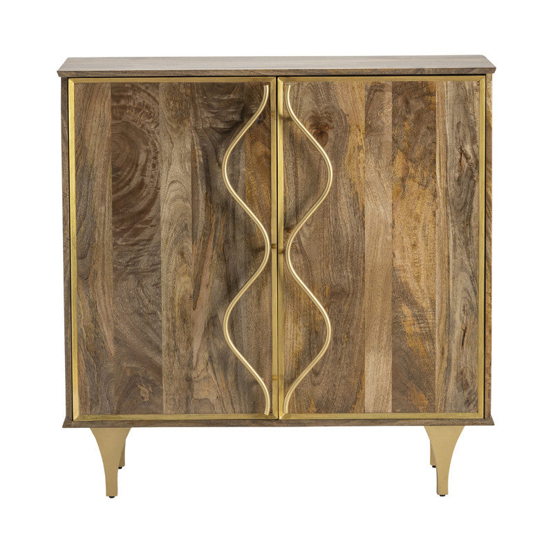 Wentworth Brown/Gold Cabinet by Crestview at Eve Furniture