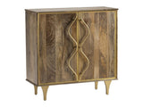 Wentworth Brown/Gold Cabinet by Crestview at Eve Furniture