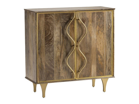 Wentworth Brown/Gold Cabinet by Crestview at Eve Furniture