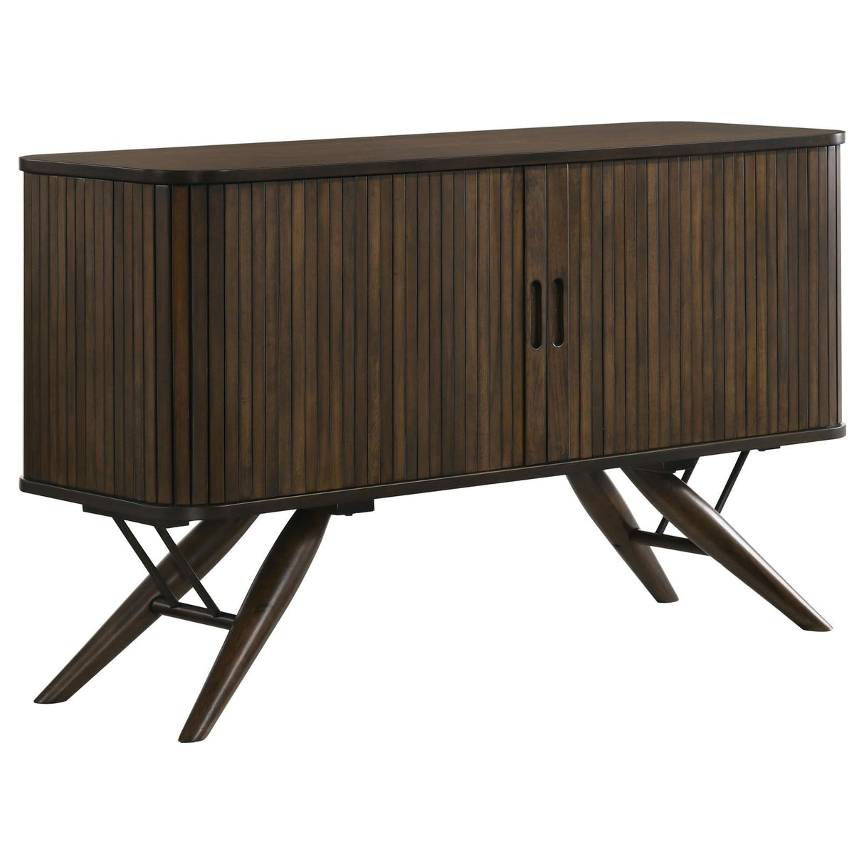 Wes 2-Door Rectangular Server Dark Walnut