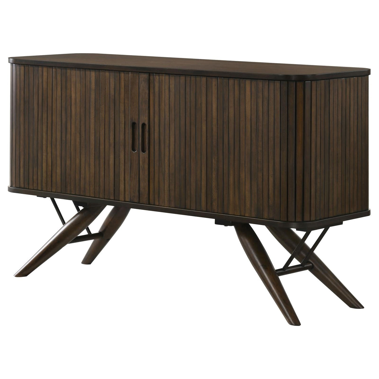 Wes 2-Door Rectangular Server Dark Walnut