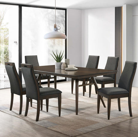 Wes Gray/Dark Walnut 5-Piece Rectangular Dining Set by Coaster at Eve Furniture