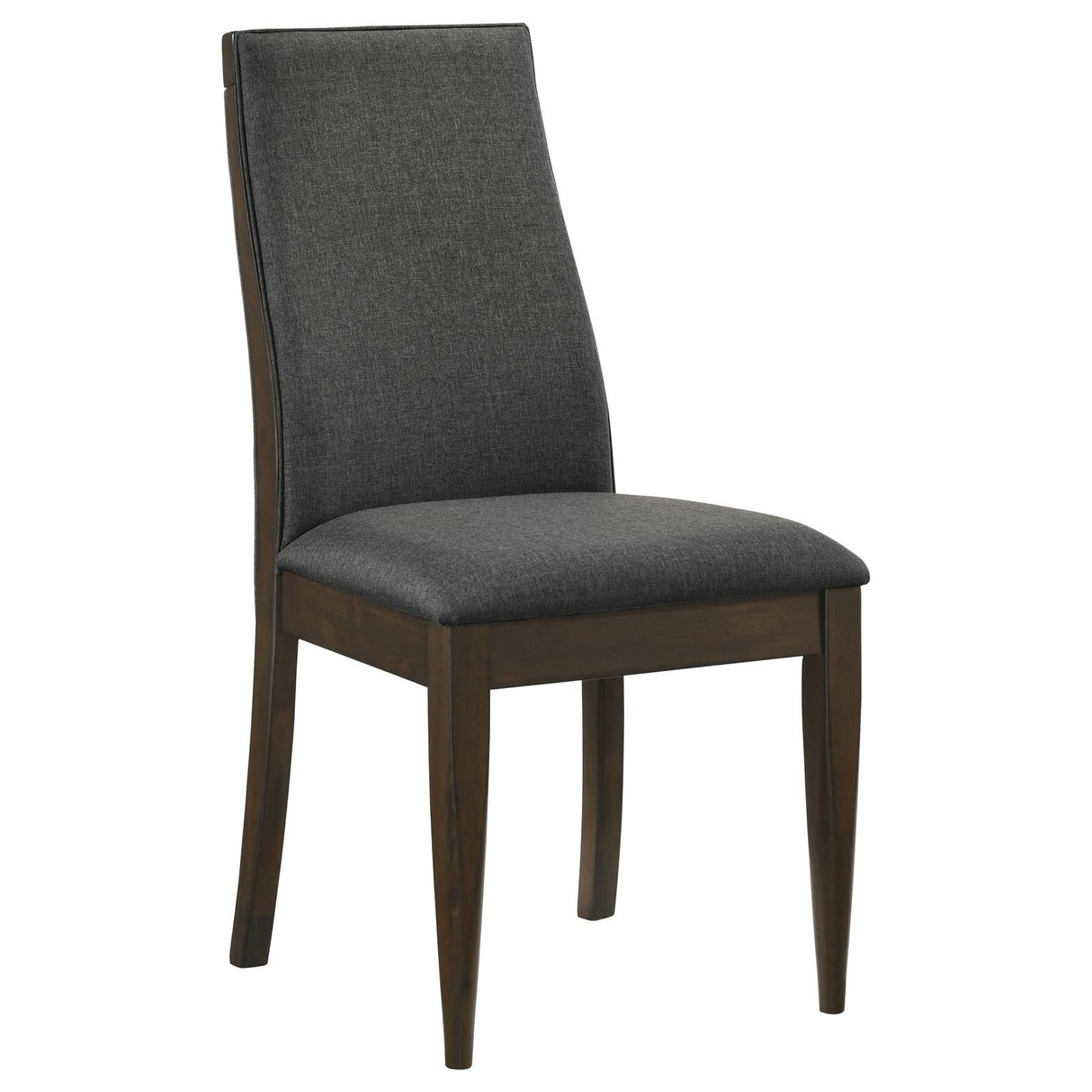 Wes Upholstered Side Chair (Set of 2) Gray/Dark Walnut