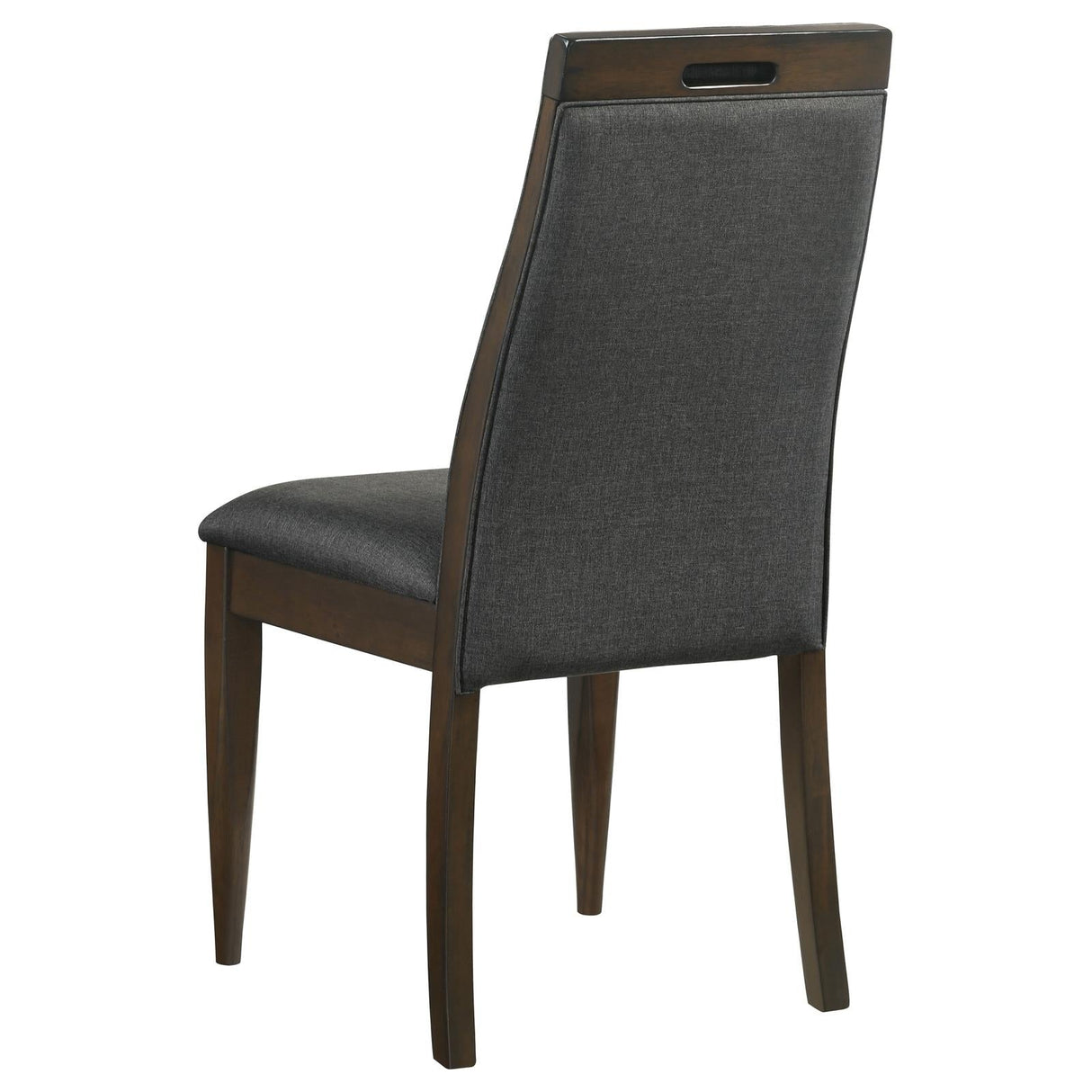 Wes Upholstered Side Chair (Set of 2) Gray/Dark Walnut