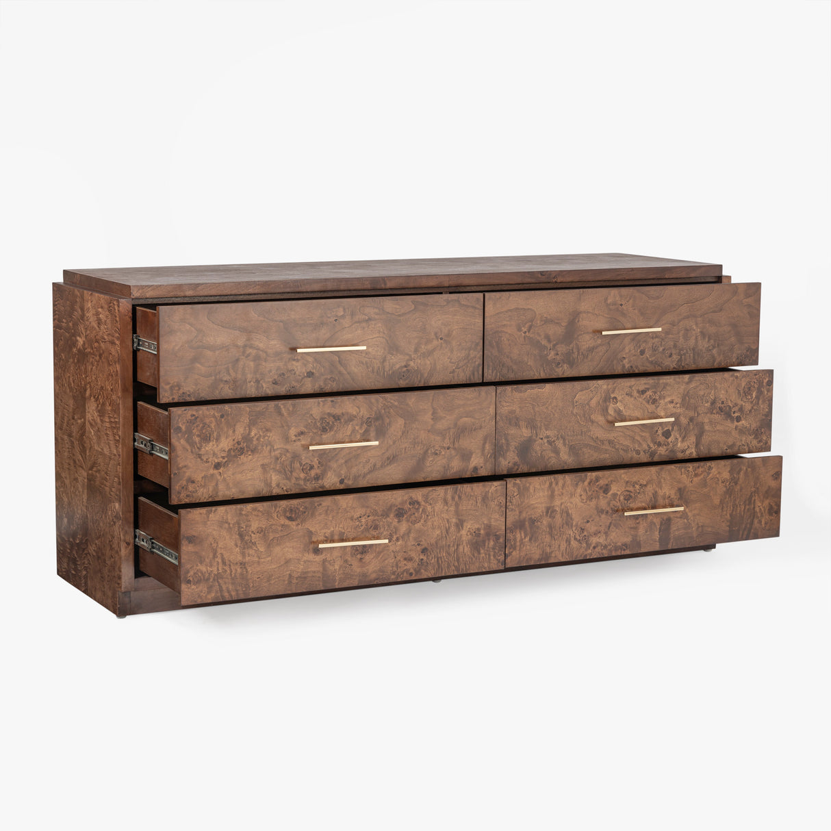 Wesley 6-Drawer Burl Dresser by Co.House Designs at Eve Furniture