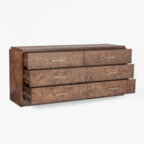 Wesley 6-Drawer Burl Dresser by Co.House Designs at Eve Furniture