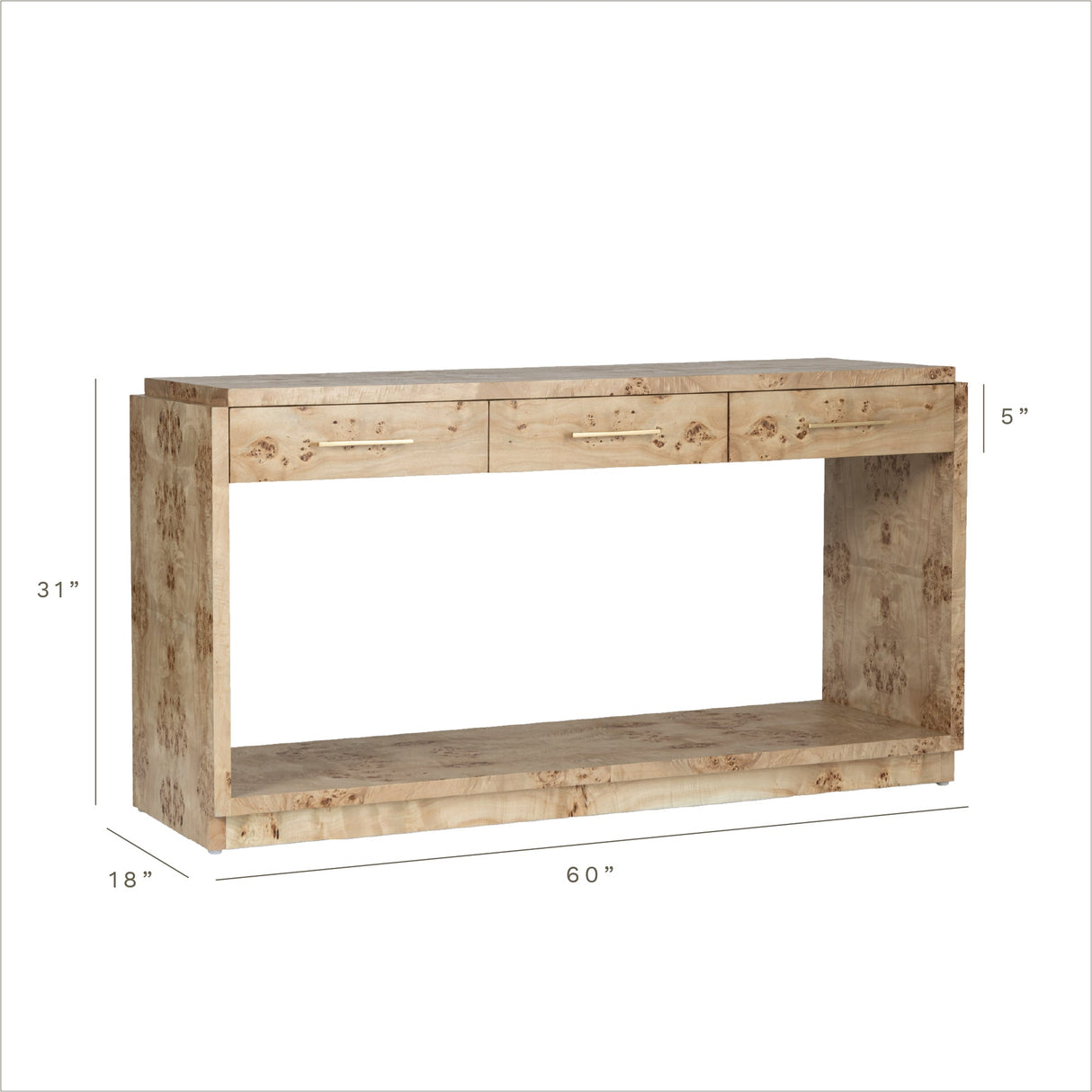 Wesley Burl Console by Co.House Designs at Eve Furniture