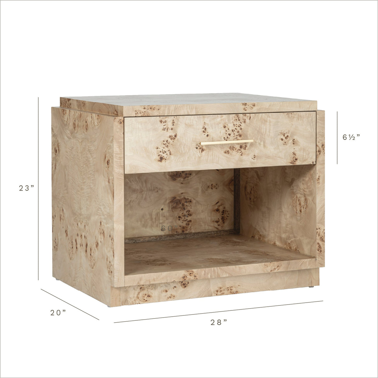Wesley Burl Nightstand by Co.House Designs at Eve Furniture